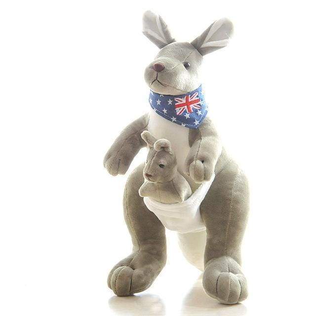 Soft Kangaroo Plush Toy with Adorable Joey Pouch