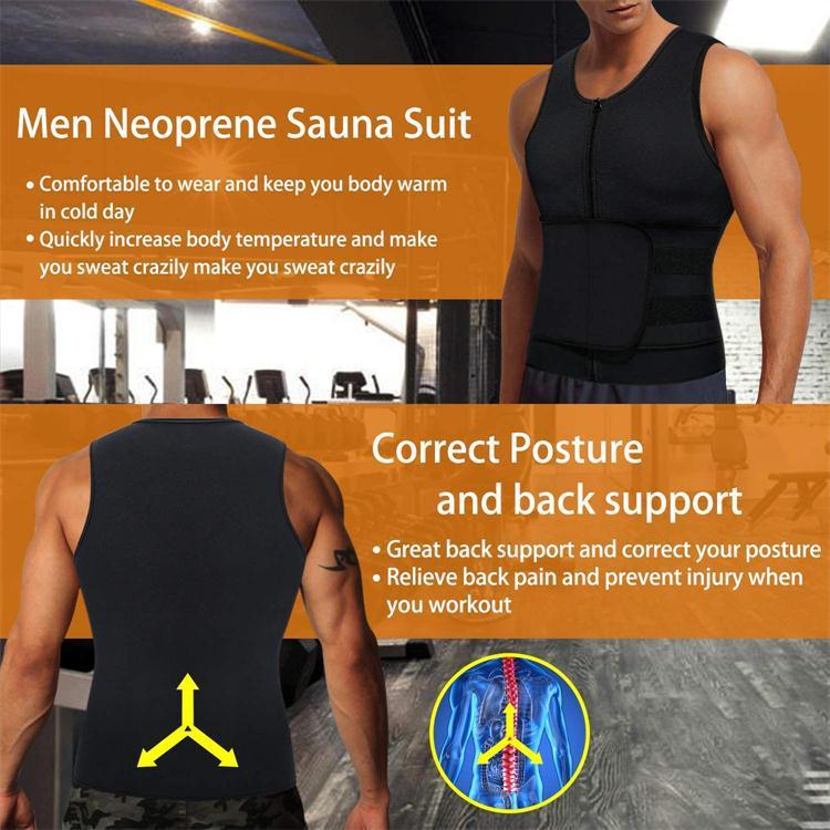Men’s Sauna Vest with Double Belt for Max Sweat Burn
