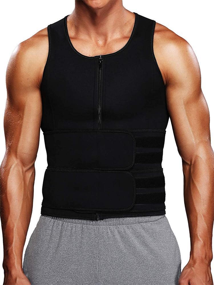 Men’s Sauna Vest with Double Belt for Max Sweat Burn