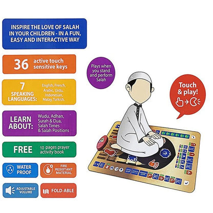 Interactive Kids Prayer Mat Learn & Play Edition