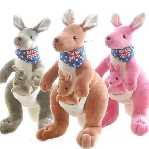 Soft Kangaroo Plush Toy with Adorable Joey Pouch