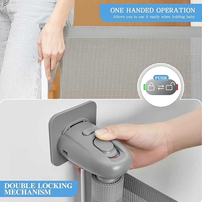 Retractable Baby Safety Gate for Stairs & Doorway Protection