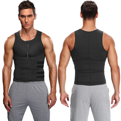 Men’s Sauna Vest with Double Belt for Max Sweat Burn