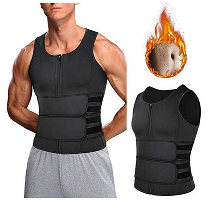 Men’s Sauna Vest with Double Belt for Max Sweat Burn