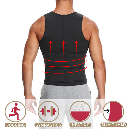 Men’s Sauna Vest with Double Belt for Max Sweat Burn