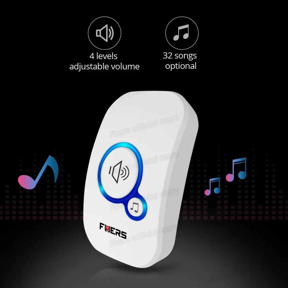 Fuers Wireless Waterproof Doorbell with Welcome Chime