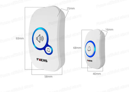 Fuers Wireless Waterproof Doorbell with Welcome Chime