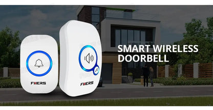 Fuers Wireless Waterproof Doorbell with Welcome Chime
