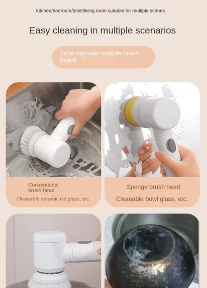 Multifunction Electric Cleaning Brush Wireless Handheld
