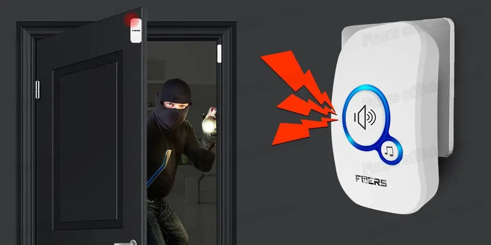 Fuers Wireless Waterproof Doorbell with Welcome Chime