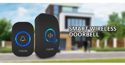 Fuers Wireless Waterproof Doorbell with Welcome Chime
