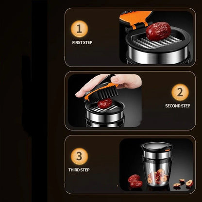 Kitchen Gadget with Integrated Multi Functional Fruit Cutter