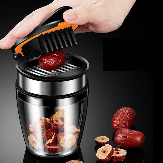Kitchen Gadget with Integrated Multi Functional Fruit Cutter