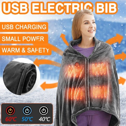Electric Heated Plush Blanket Soft Warm Cozy Throw Blanket