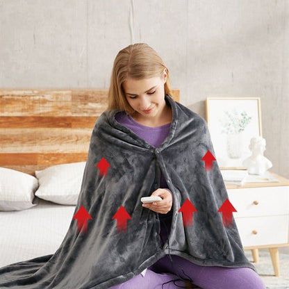Electric Heated Plush Blanket Soft Warm Cozy Throw Blanket